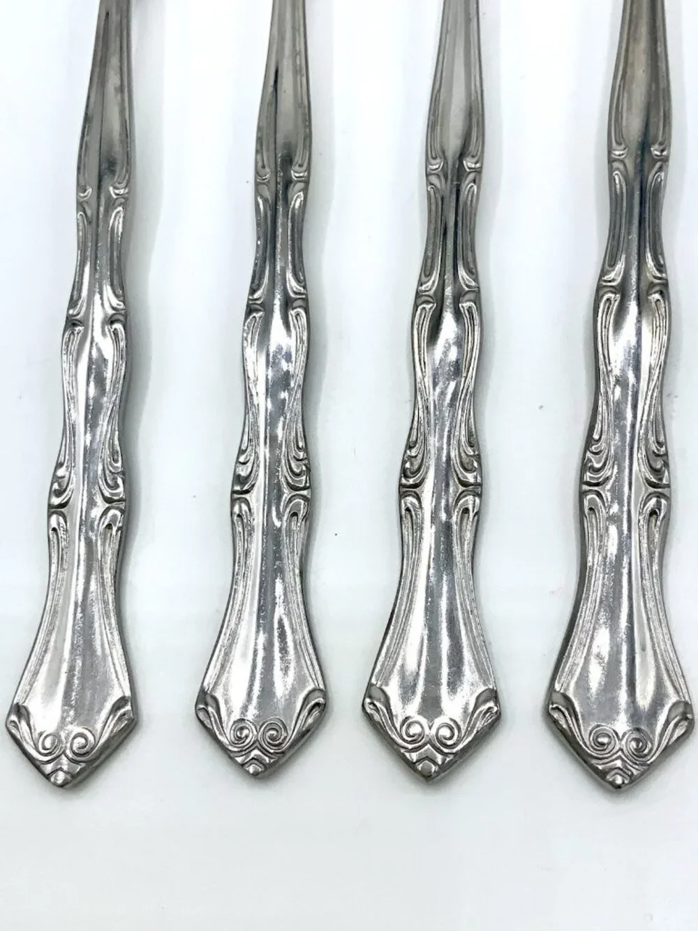 Vtg Oneida Stainless Salad Fork Tea Spoon Northland Carlyle Flatware Korea 8 Pc